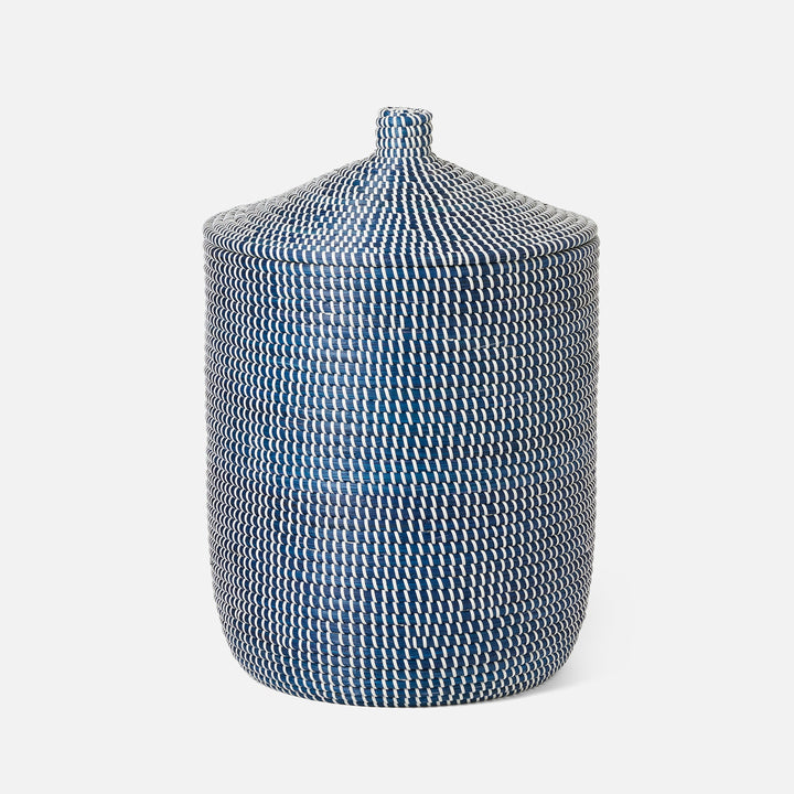 Roslyn, Navy/White, Hamper, Seagrass