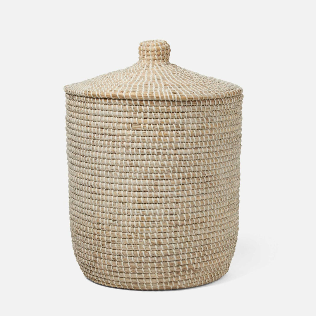 Roslyn, Whitewashed, Basket, Tall, Seagrass