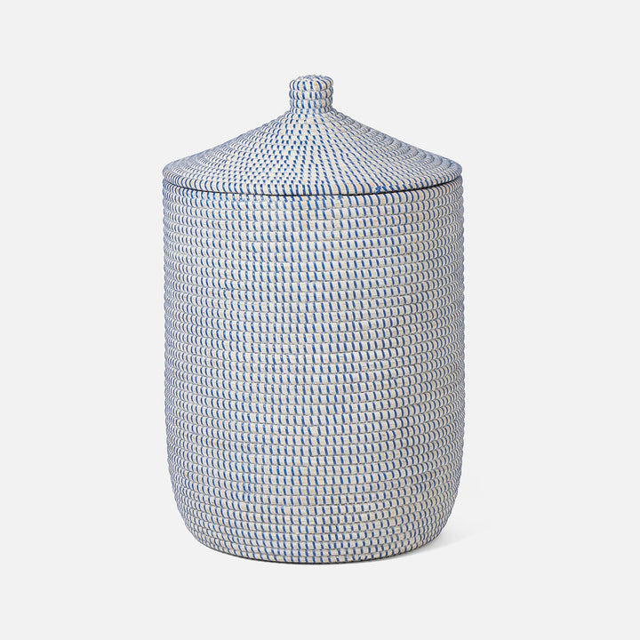 Roslyn, Whitewashed/Navy, Hamper, Seagrass
