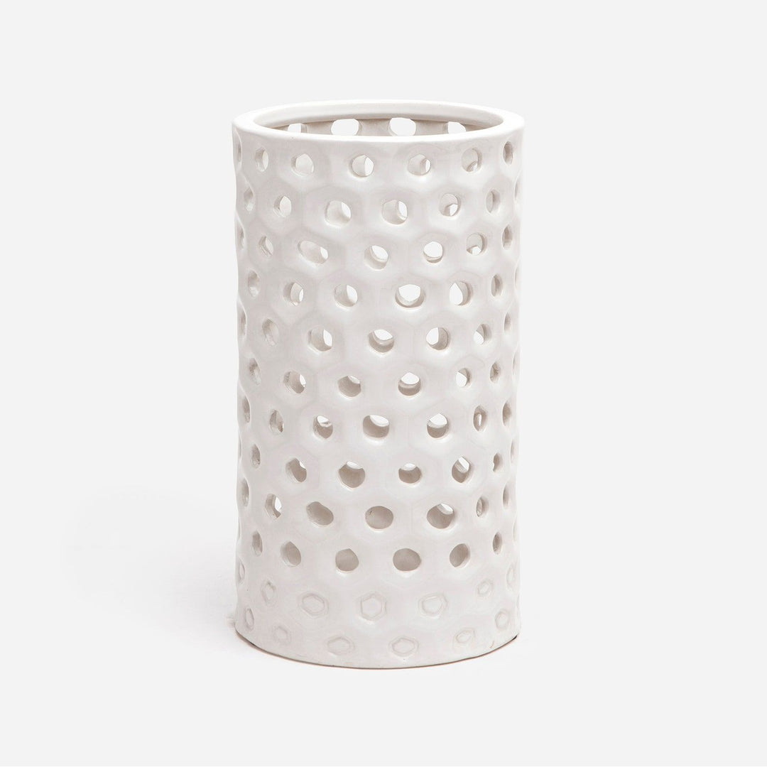 Edmonton, Glossy White, Umbrella Stand, Large, Ceramic