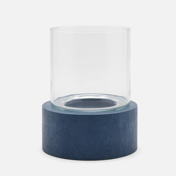 Girona, Navy, Hurricane, Round, Large, Realistic Faux Shagreen, Pack/2