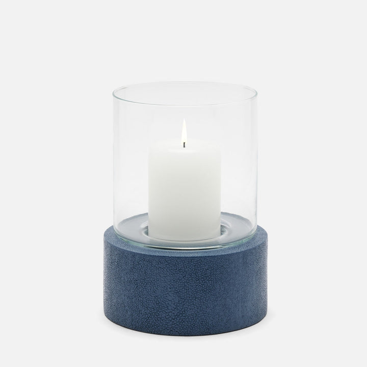 Girona, Navy, Hurricane, Round, Small, Realistic Faux Shagreen, Pack/2