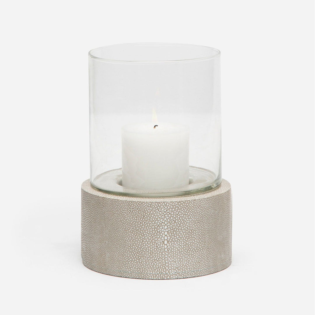 Girona, Sand, Hurricane, Round, Small, Realistic Faux Shagreen, Pack/2