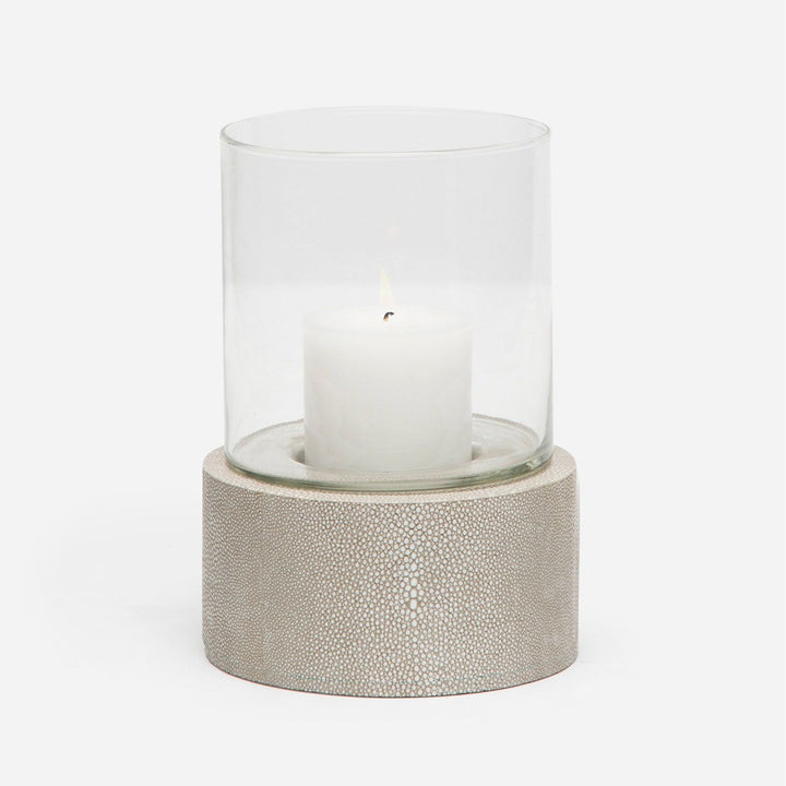 Girona, Sand, Hurricane, Round, Small, Realistic Faux Shagreen, Pack/2