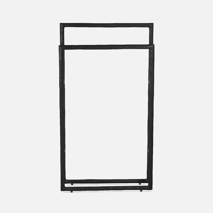 Halsey, Black, Towel Rack, Freestanding, 20X36", Cast Aluminum