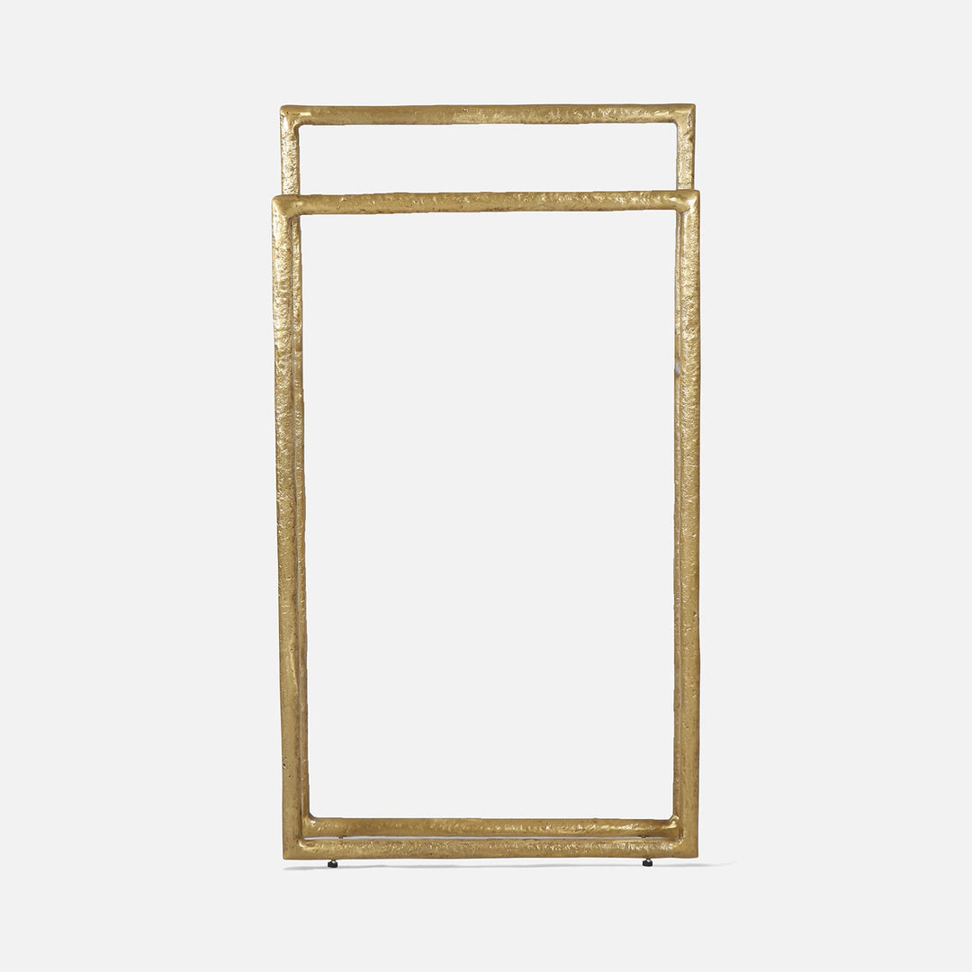 Halsey, Gold, Towel Rack, Freestanding, 20X36", Cast Aluminum