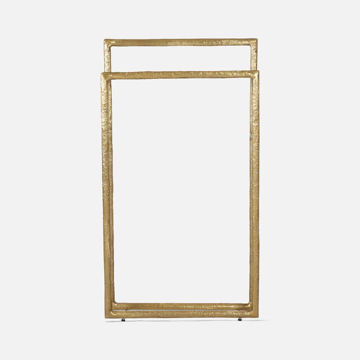 Halsey, Gold, Towel Rack, Freestanding, 20X36", Cast Aluminum