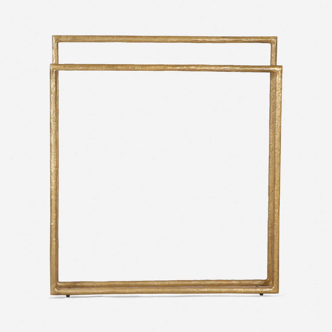 Halsey, Gold, Towel Rack, Freestanding, 32X36", Cast Aluminum