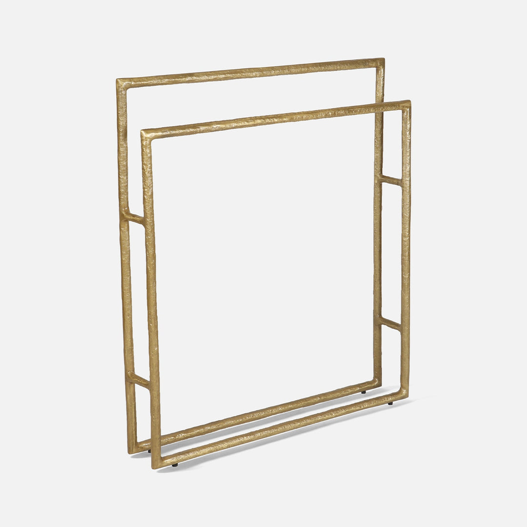 Halsey, Gold, Towel Rack, Freestanding, 32X36", Cast Aluminum