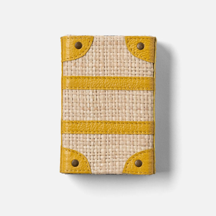 Hanford, Natural/Dandelion, Match Box And Sleeve, Standard, Raffia/Leather