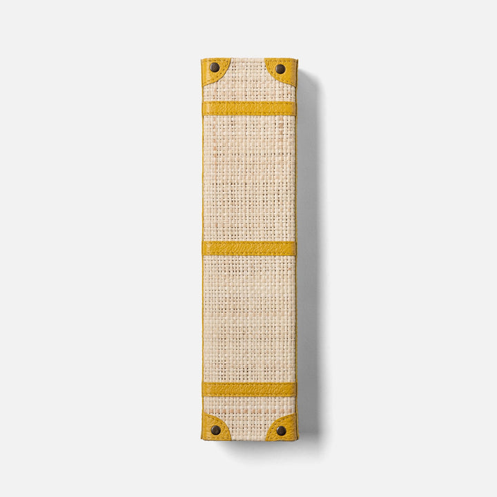 Hanford, Natural/Dandelion, Match Box And Sleeve, Xlong, Raffia/Leather