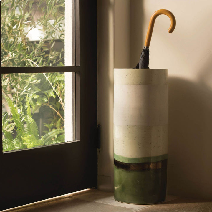 Lienz, Green Mix, Umbrella Stand, Large, Ceramic