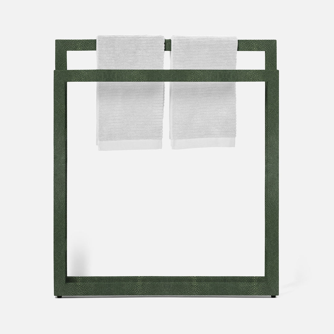 Ramsey, Juniper, Towel Rack, Freestanding, 32"X36", Realistic Faux Shagreen