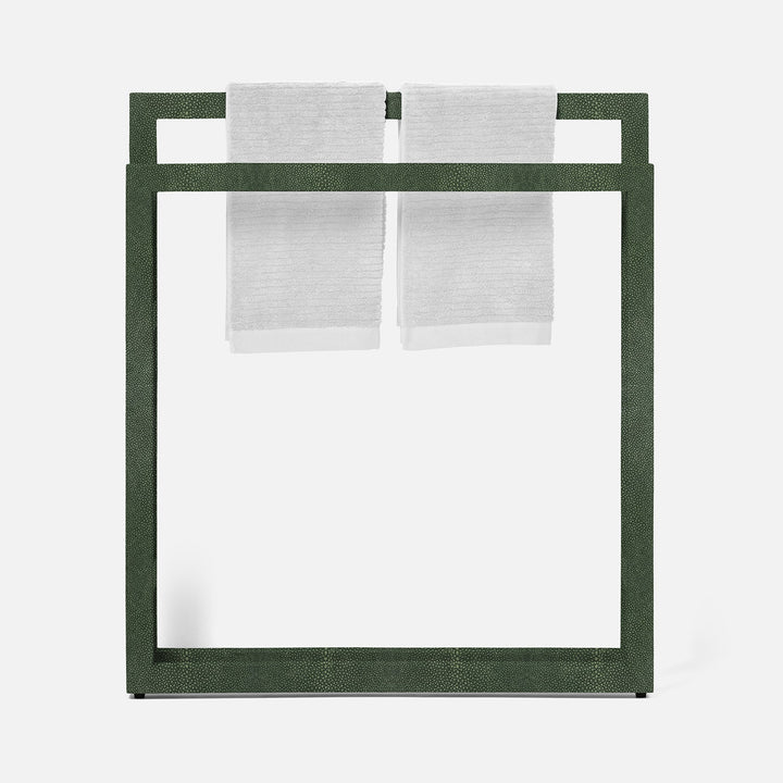 Ramsey, Juniper, Towel Rack, Freestanding, 32"X36", Realistic Faux Shagreen