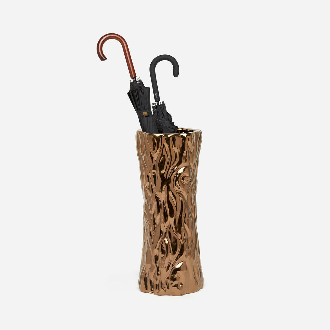 Rovigo, Crackled Gold, Umbrella Stand, Large, Ceramic