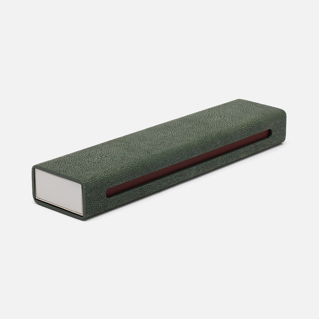 Saugus, Juniper, Match Box And Sleeve, Xlong, Faux Shagreen