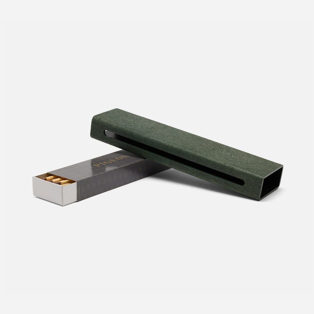 Saugus, Juniper, Match Box And Sleeve, Xlong, Faux Shagreen
