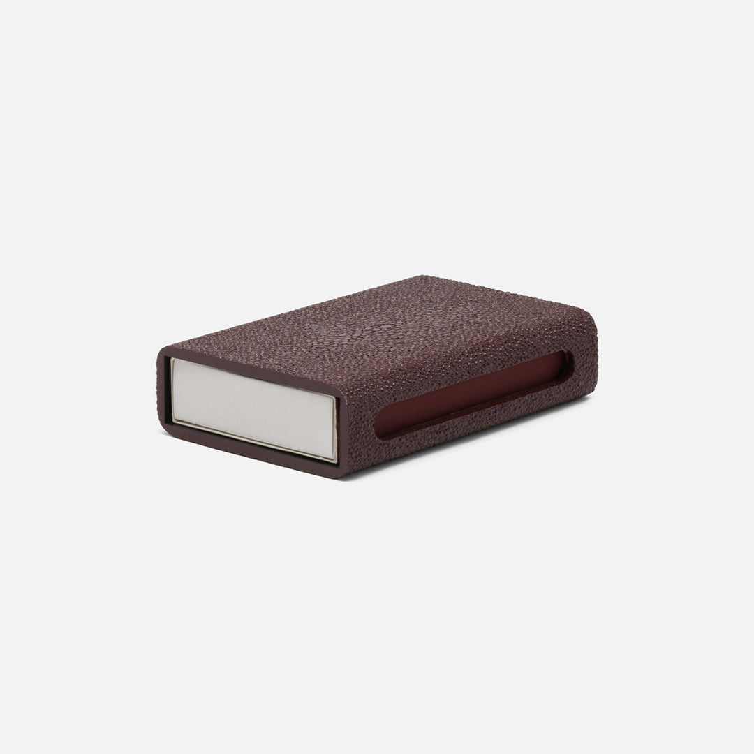 Saugus, Oxblood, Match Box And Sleeve, Standard, Faux Shagreen