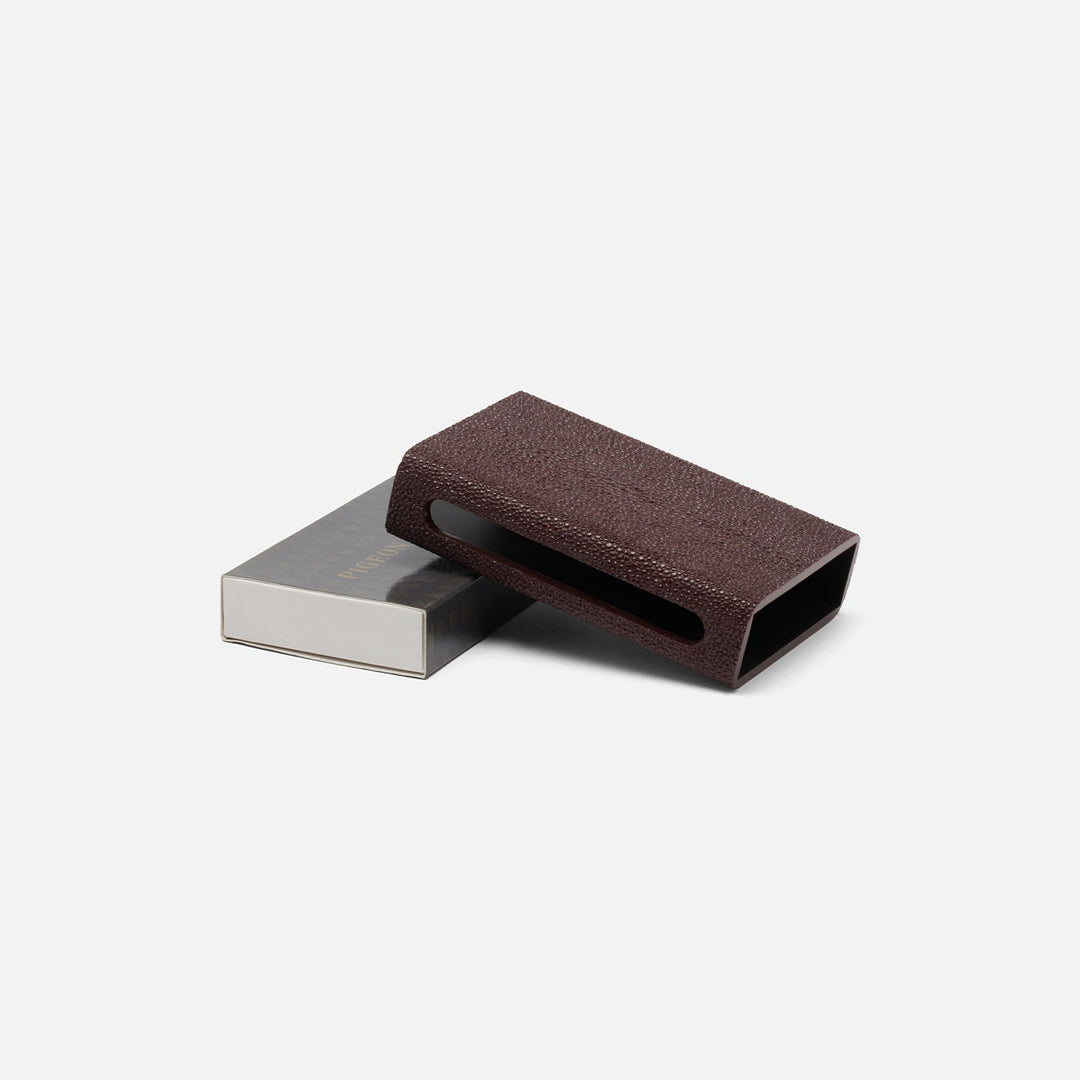 Saugus, Oxblood, Match Box And Sleeve, Standard, Faux Shagreen