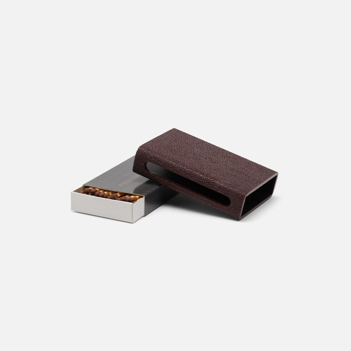 Saugus, Oxblood, Match Box And Sleeve, Standard, Faux Shagreen