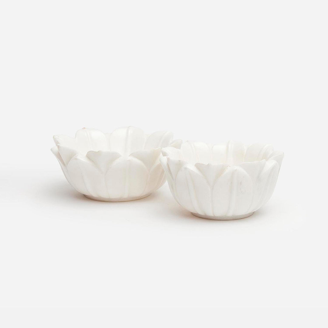 Vero, White, Bowls, Marble, S/2