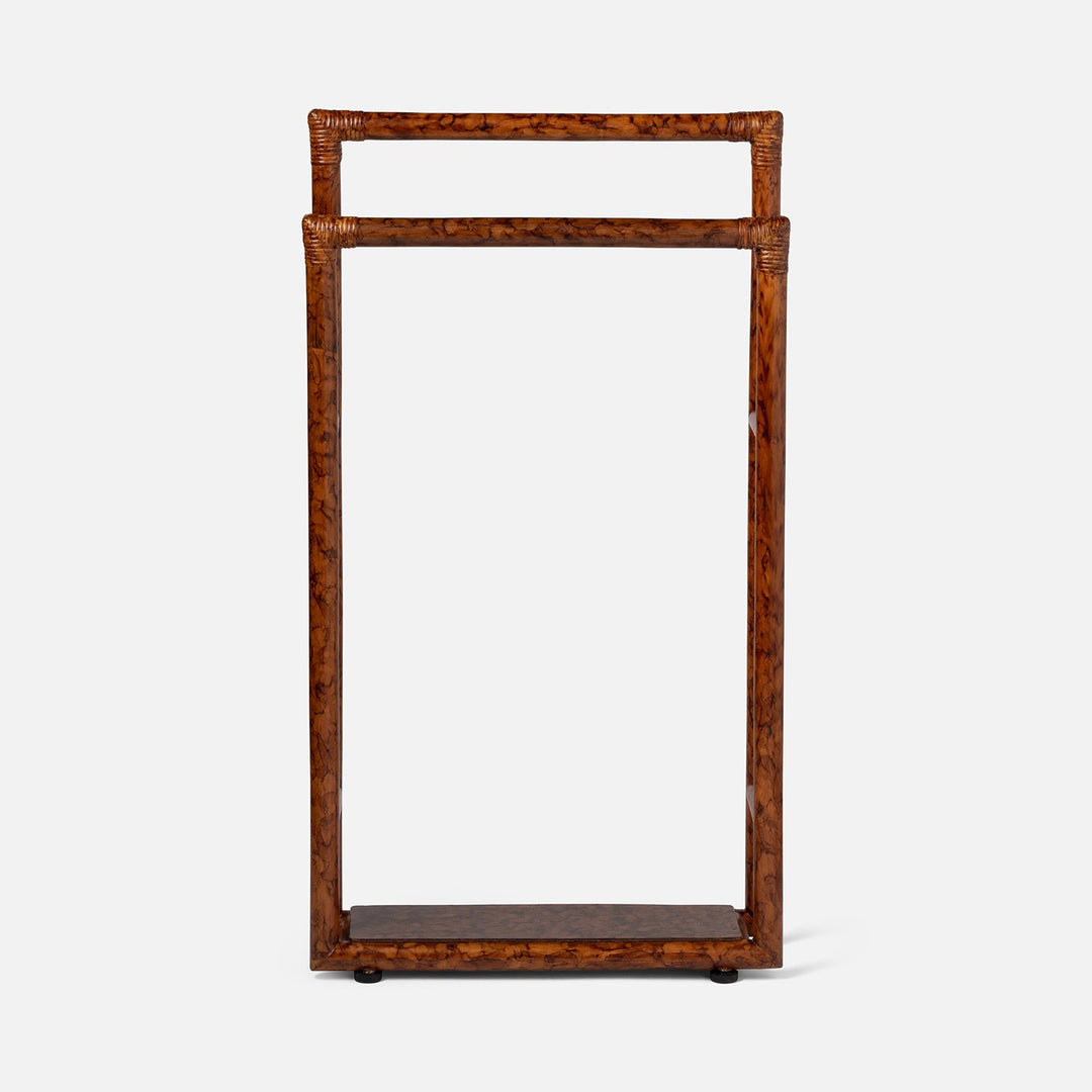 Winthrop, Red Tortoise, Towel Rack, Free Standing, 20"X36"H, Rattan