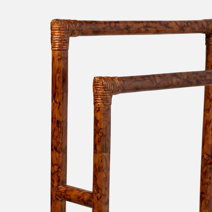 Winthrop, Red Tortoise, Towel Rack, Free Standing, 20"X36"H, Rattan