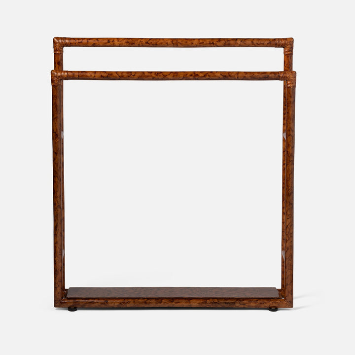 Winthrop, Red Tortoise, Towel Rack, Freestanding, 32"X36"H, Rattan