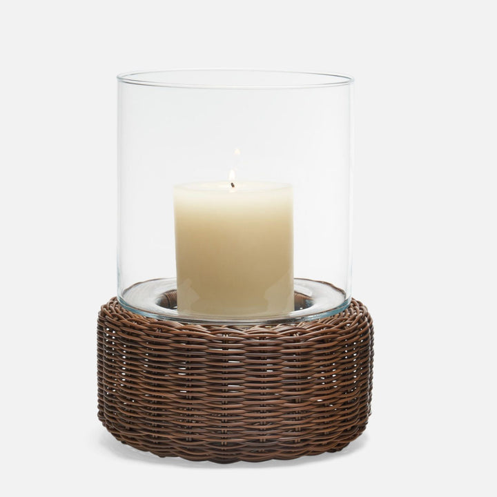 Amity, Chestnut, Hurricane, Large, Faux Rattan