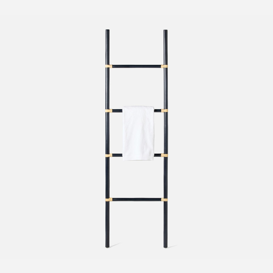Bolzano, Navy/Natural, Towel Rack, Leaning, 22"X80", Rattan