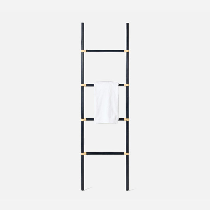 Bolzano, Navy/Natural, Towel Rack, Leaning, 22"X80", Rattan
