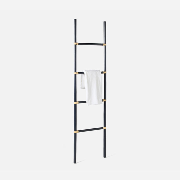 Bolzano, Navy/Natural, Towel Rack, Leaning, 22"X80", Rattan