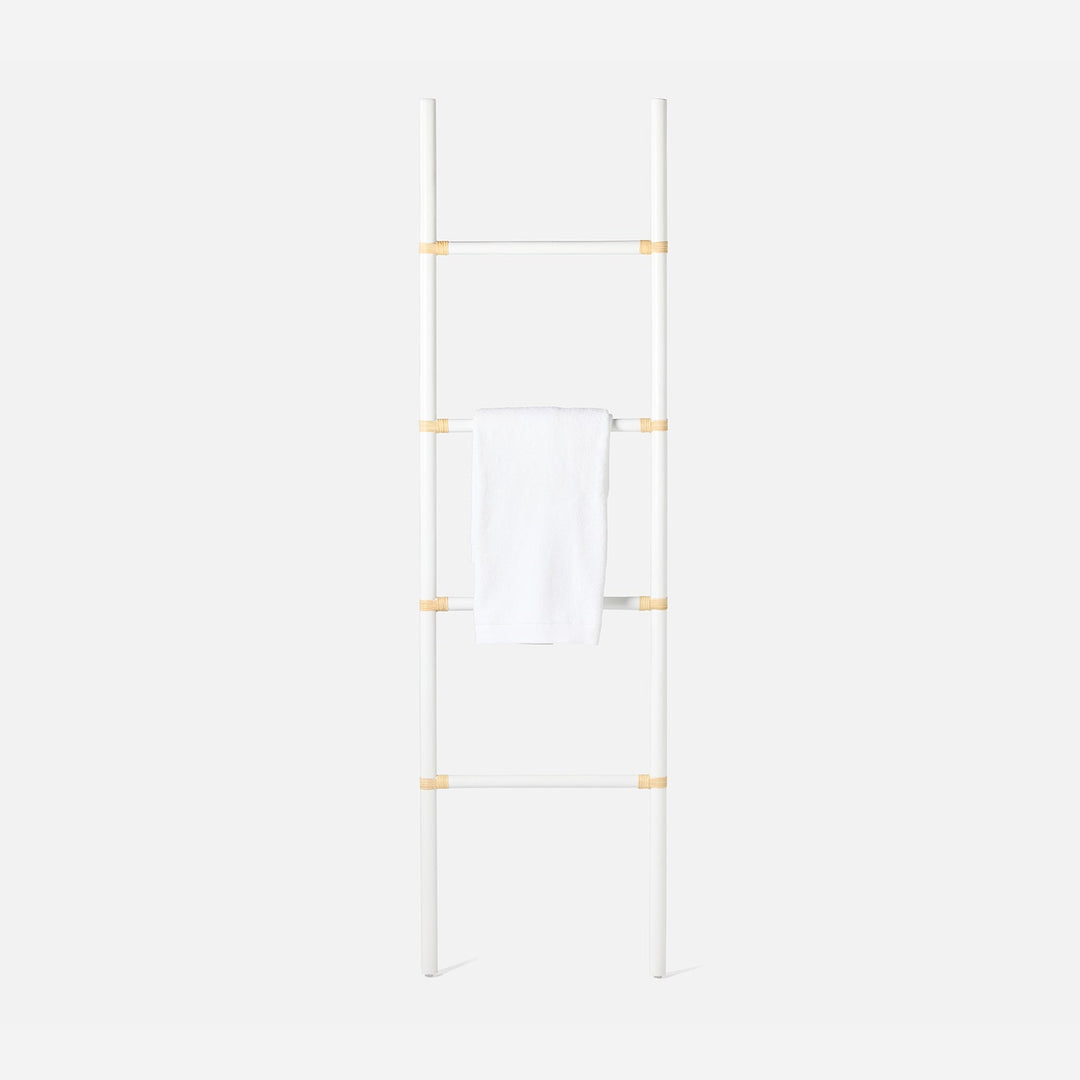 Bolzano, White/Natural, Towel Rack, Leaning, 22"X80", Rattan