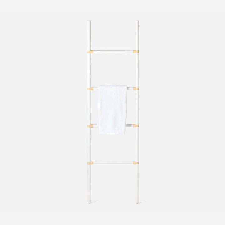 Bolzano, White/Natural, Towel Rack, Leaning, 22"X80", Rattan