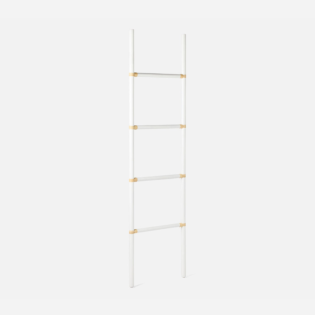 Bolzano, White/Natural, Towel Rack, Leaning, 22"X80", Rattan