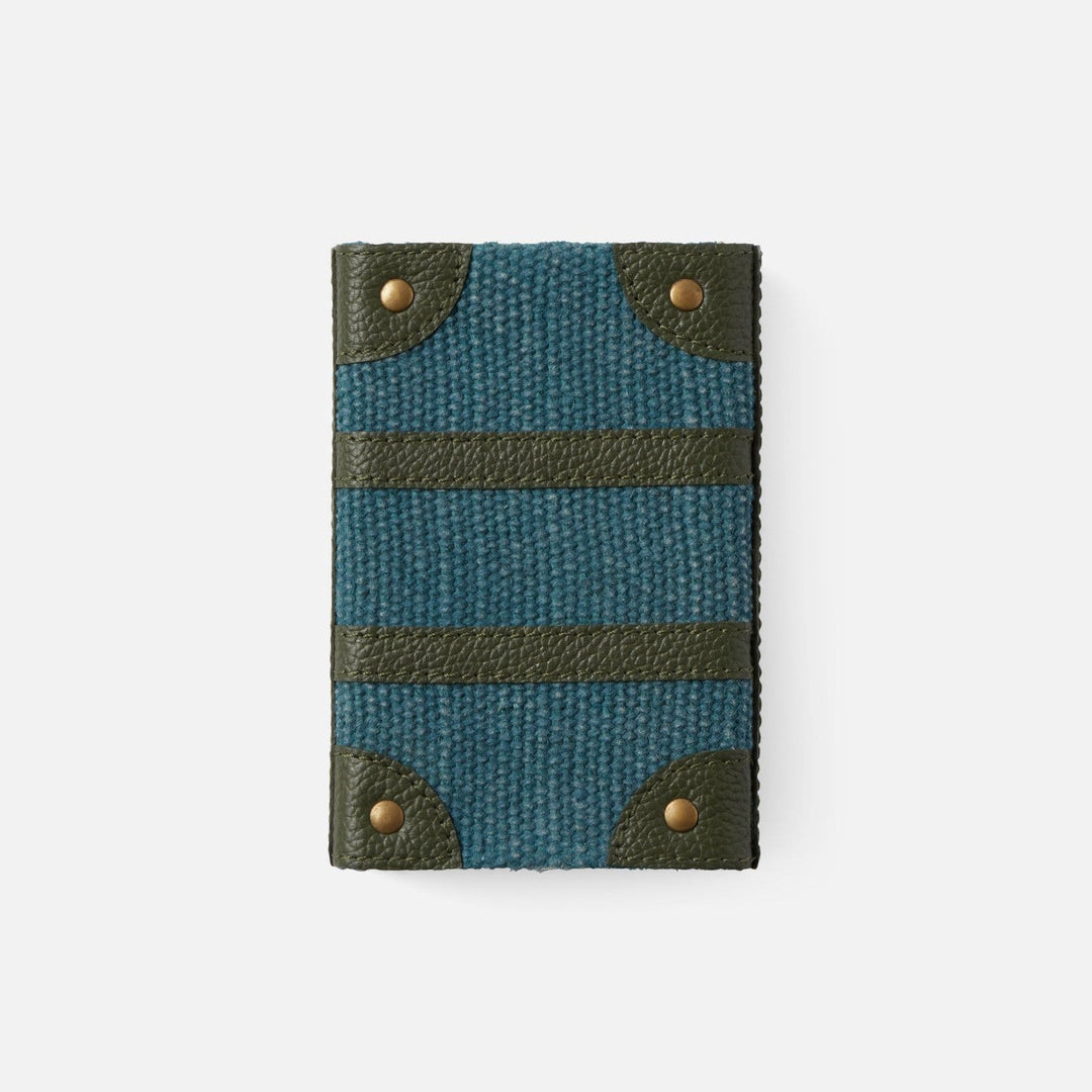 Dillon, Teal/Forest, Match Box And Sleeve, Standard, Cotton Jute/ Full Grain Leather