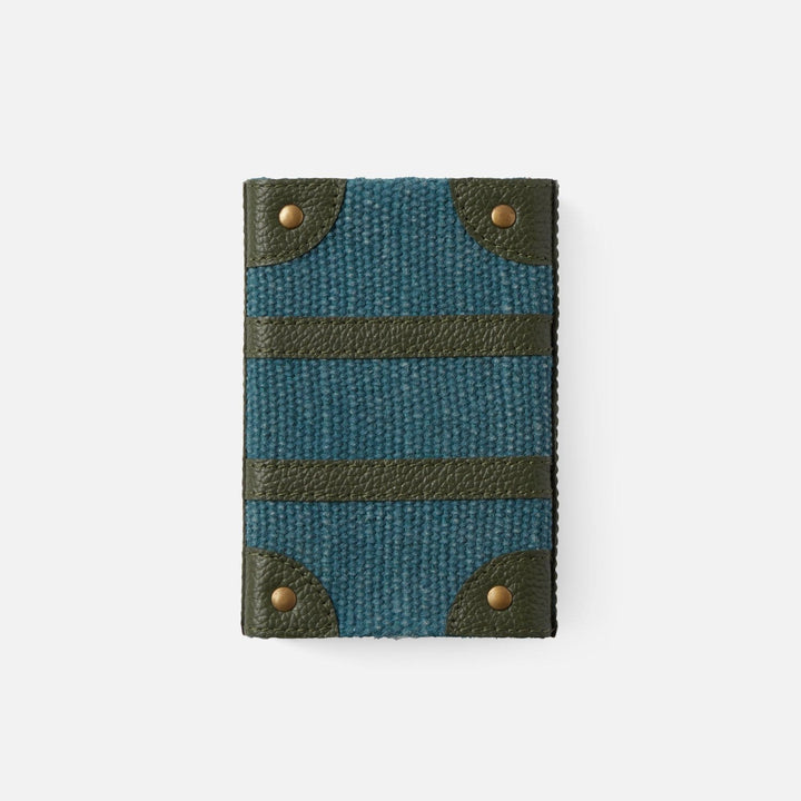 Dillon, Teal/Forest, Match Box And Sleeve, Standard, Cotton Jute/ Full Grain Leather