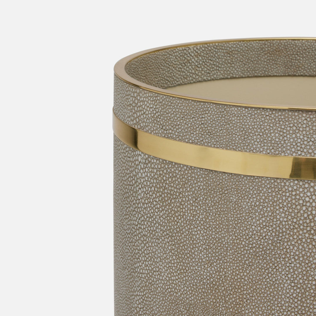 Dorval, Sand, Umbrella Stand Faux Shagreen
