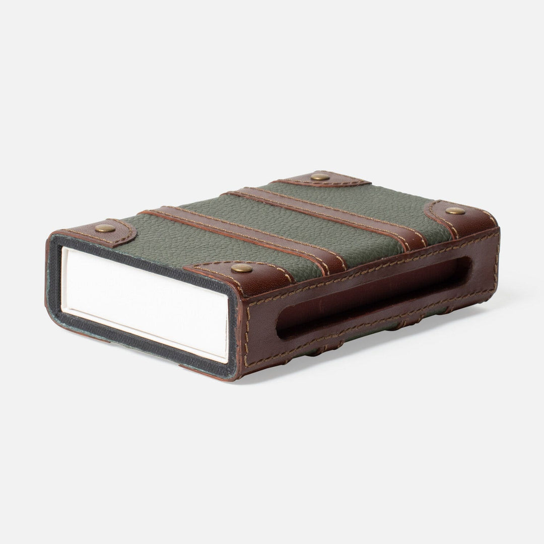 Dunlap, Forest/Tobacco, Match Box And Sleeve, Standard, Full-Grain Leather