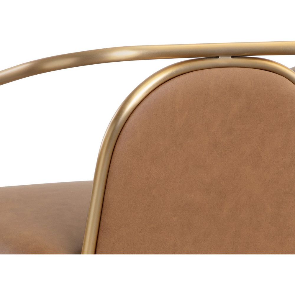 Cicero Lounge Chair - Milliken Cognac