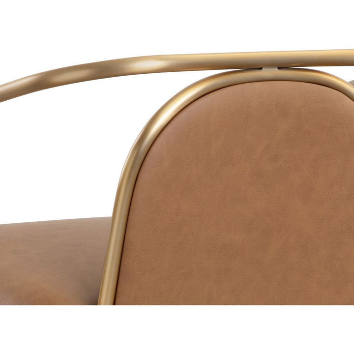 Cicero Lounge Chair - Milliken Cognac