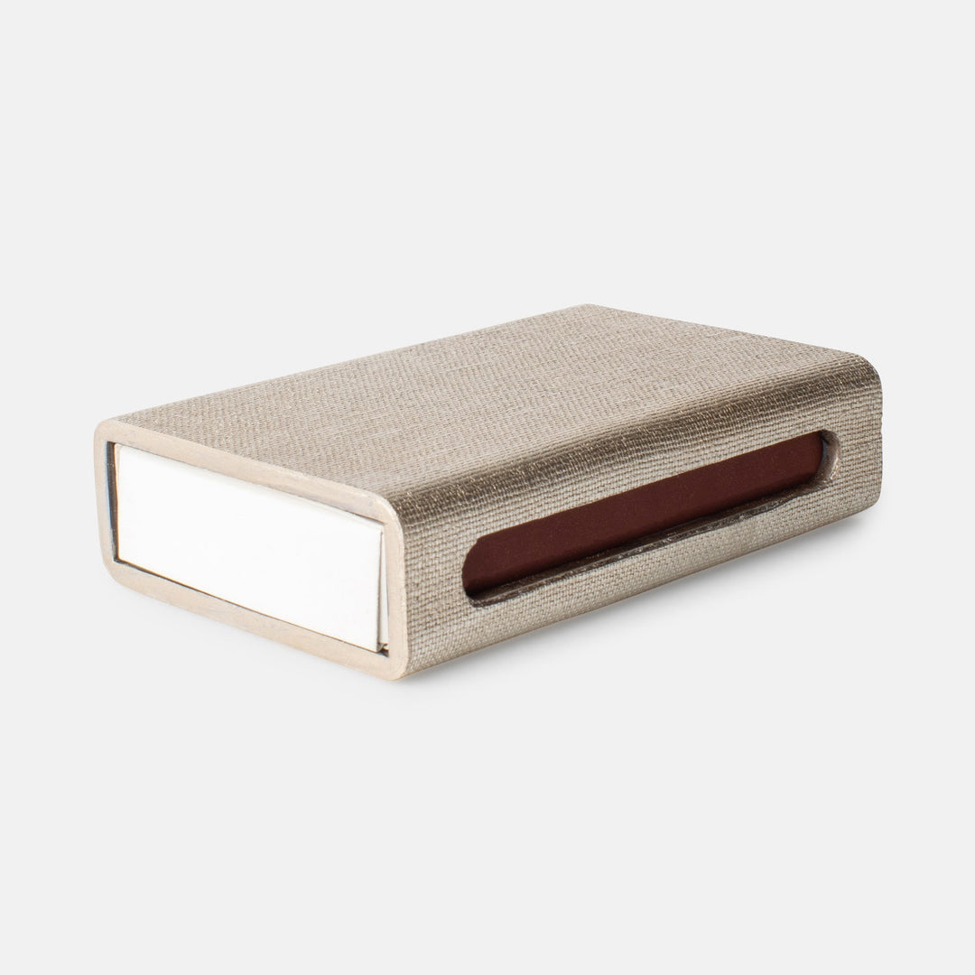Isanti, Warm Silver, Match Box And Sleeve, Standard, Faux Linen