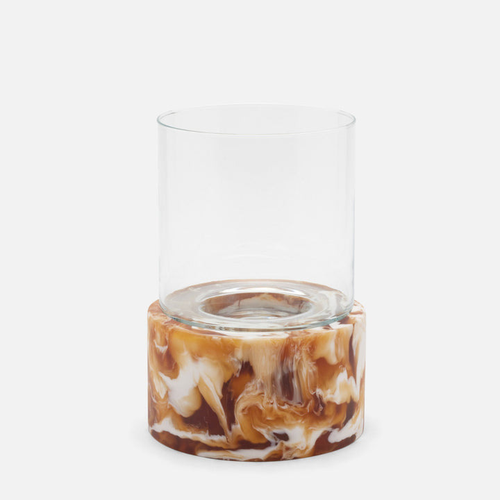 Milo, Amber Swirled, Hurricane, Small, Resin, Pack/2