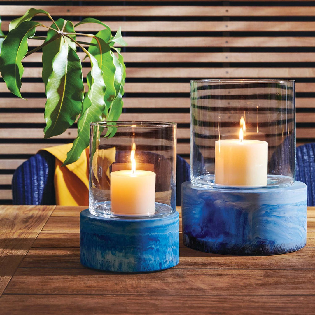 Milo, Blue Swirled, Hurricane, Large, Resin, M/2