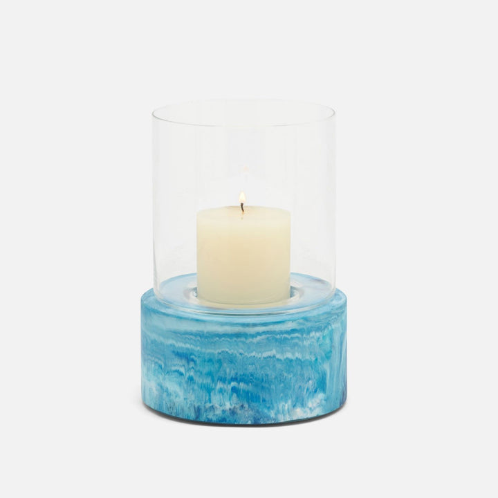 Milo, Blue Swirled, Hurricane, Small, Resin, M/2
