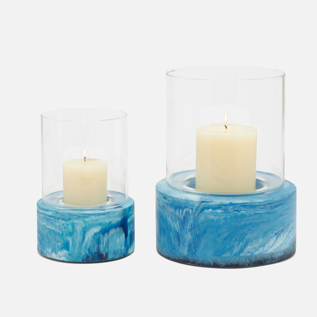 Milo, Blue Swirled, Hurricane, Small, Resin, M/2
