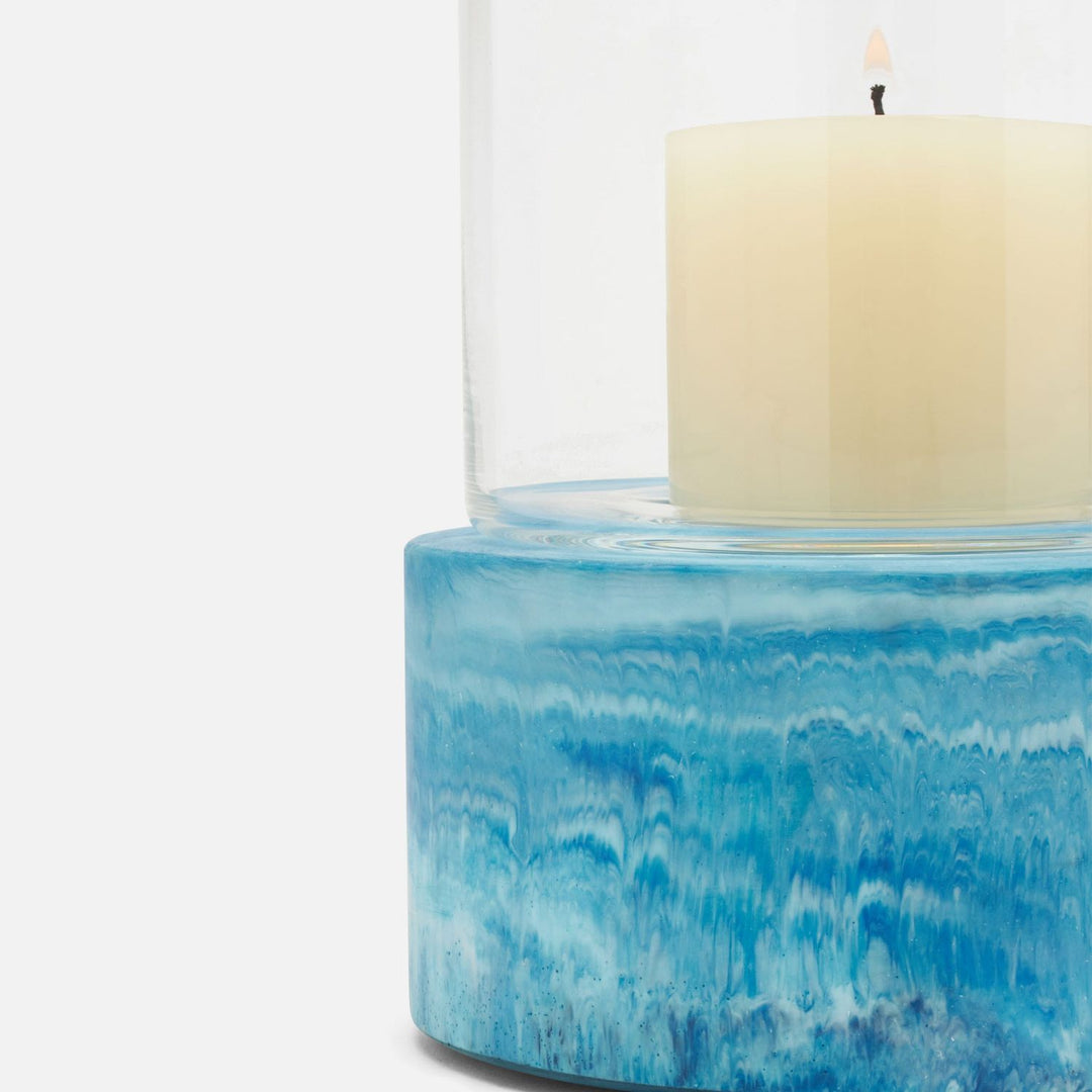 Milo, Blue Swirled, Hurricane, Small, Resin, M/2