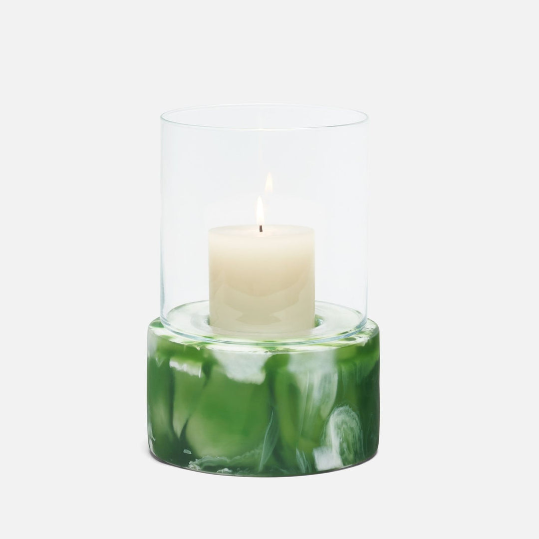 Milo, Green Swirled, Hurricane, Small, Resin, M/2