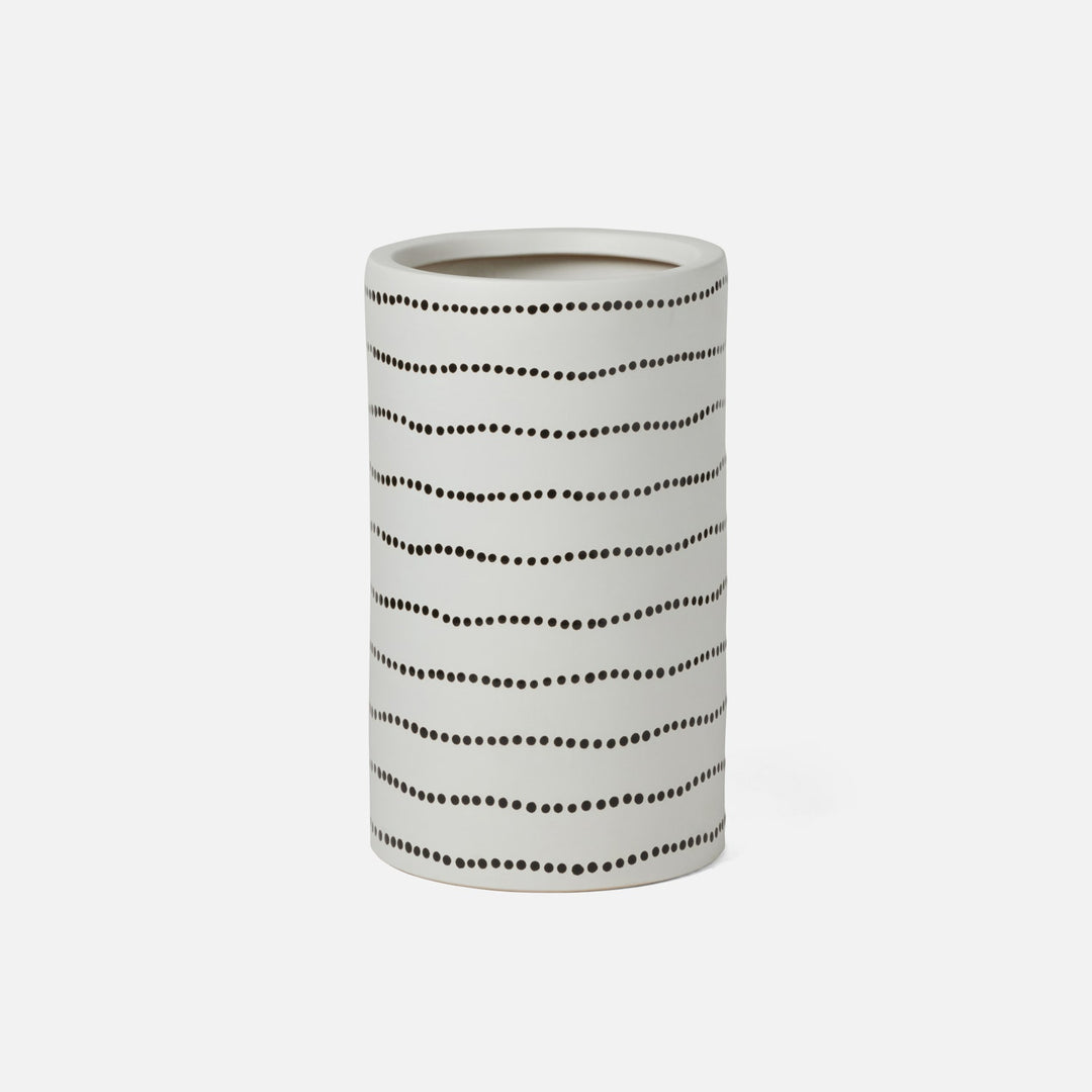 Perris, White/Black, Umbrella Stand, Ceramic