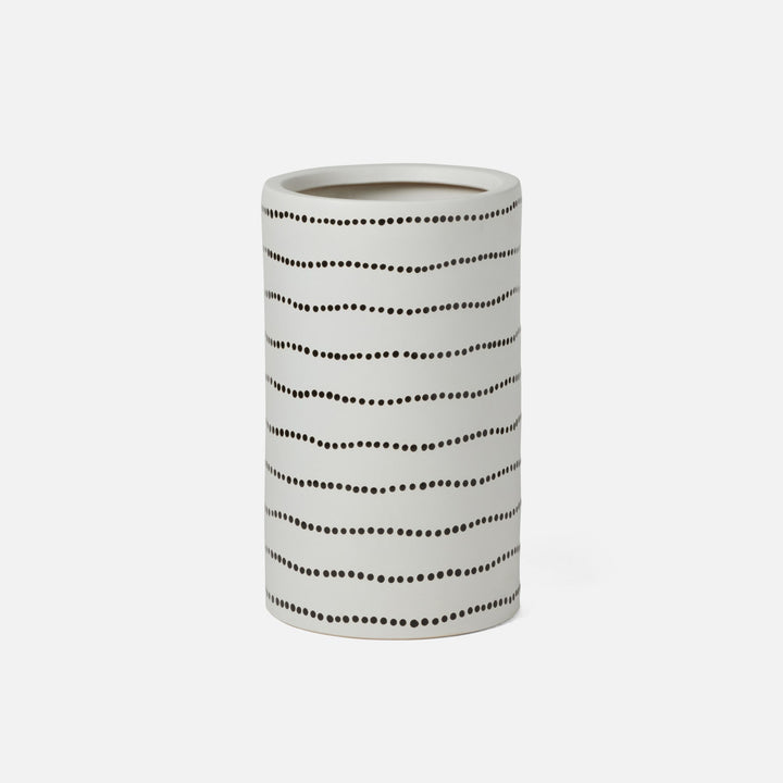 Perris, White/Black, Umbrella Stand, Ceramic